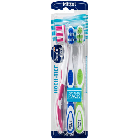 Dontodent adult toothbrush set of 3